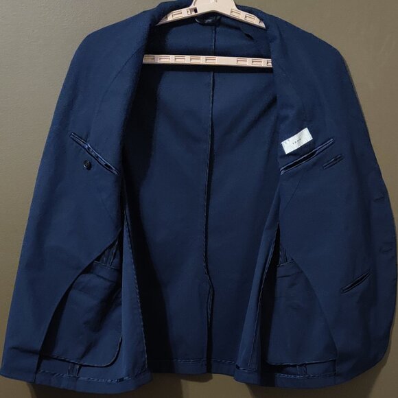 Sene Soho Flex Tech Sport Coat Stretch Blazer Navy Blue Custom Sized - Picture 4 of 6